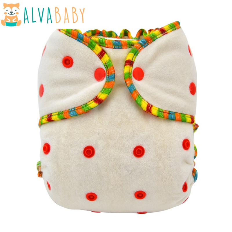 Cloth Diaper Insert - ALVABABY Bamboo Fitted Diaper Reusable Cloth